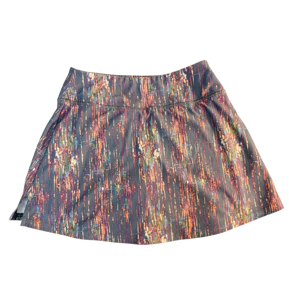 DSG Athletic Skort Girls Sz M Gray Yellow Pink Orange Green Blue
